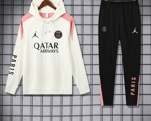 Ensemble Sweat capuche PSG Jordan 2024 2025 Blanc