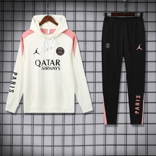 Ensemble Sweat capuche PSG Jordan 2024 2025 Blanc