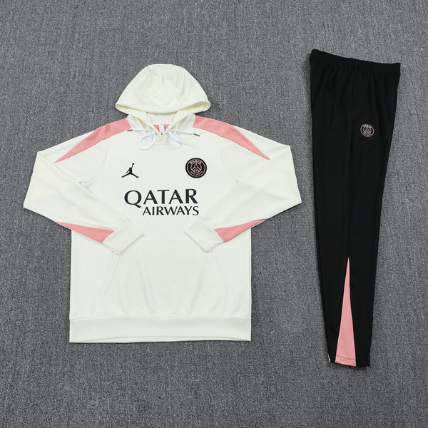 Ensemble Sweat capuche PSG Jordan 2024 2025 Blanc