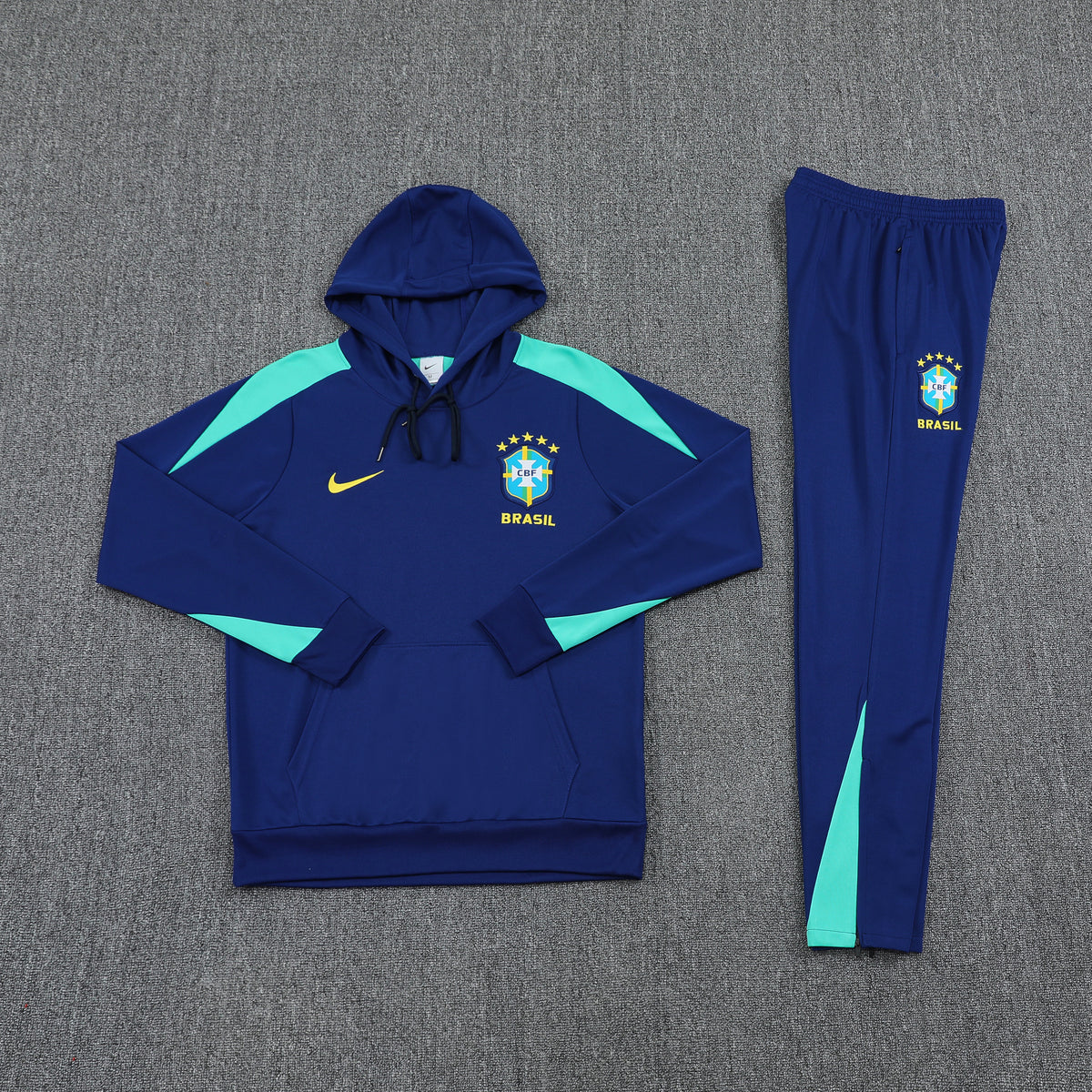 Ensemble Sweat capuche Brésil 2024 2025 bleu
