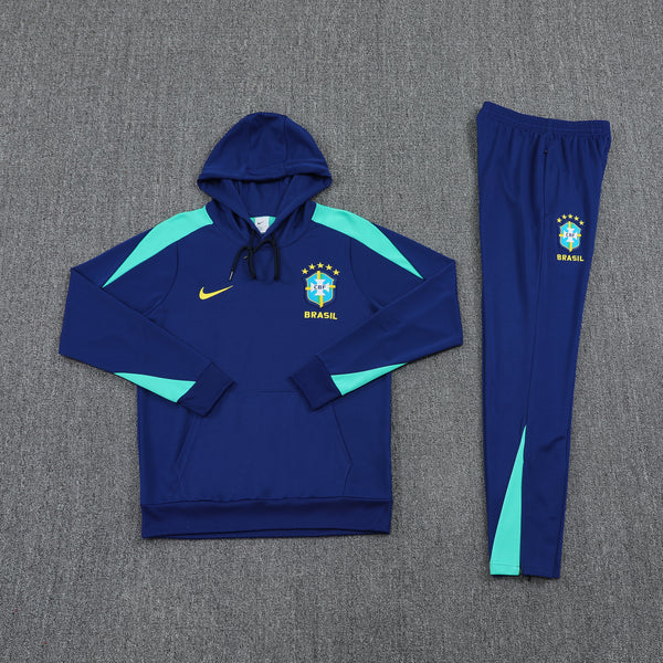 Ensemble Sweat capuche Brésil 2024 2025 bleu