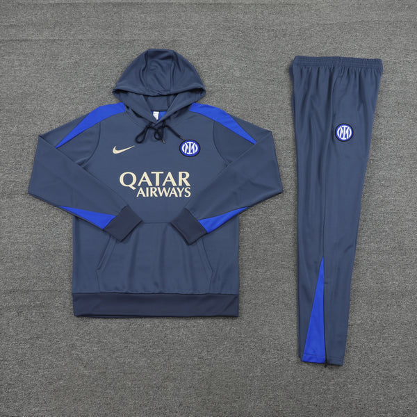 Ensemble Sweat capuche Inter Milan 2024 2025 bleu