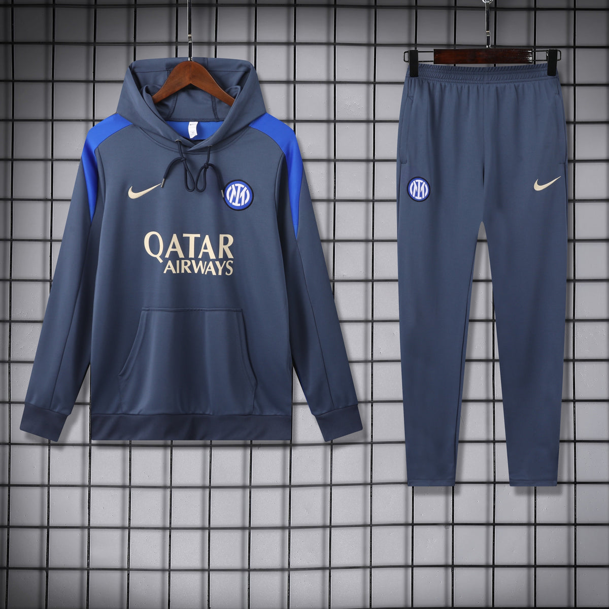 Ensemble Sweat capuche Inter Milan 2024 2025 bleu