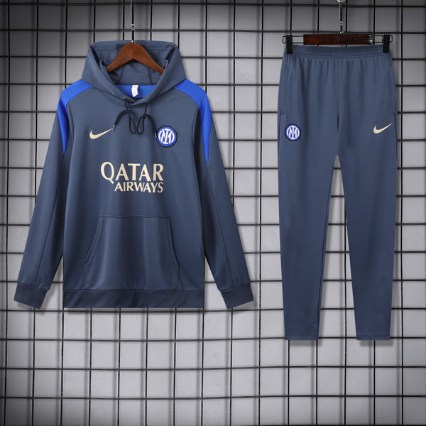 Ensemble Sweat capuche Inter Milan 2024 2025 bleu