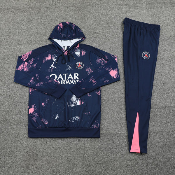 Ensemble Sweat capuche PSG Jordan 2024 2025 Blue