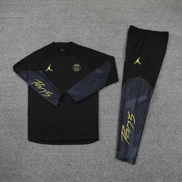 Training sweet d'entraînement PSG Jordan Strike Fourth 22/23 - Noir et Jaune