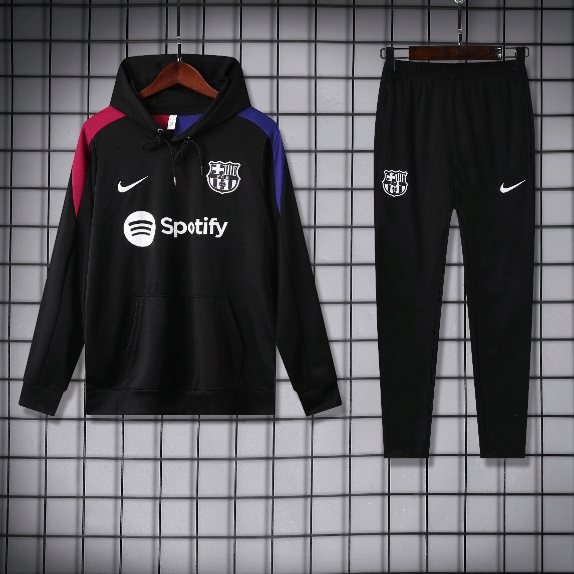 Ensemble Sweat capuche Barcelone 2024 2025 noir
