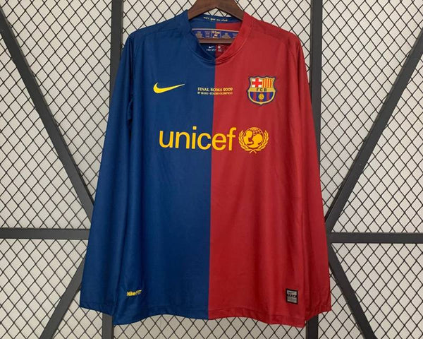 FC BARCELONE MAILLOT MANCHE LONGUE RÉTRO 2008 2009