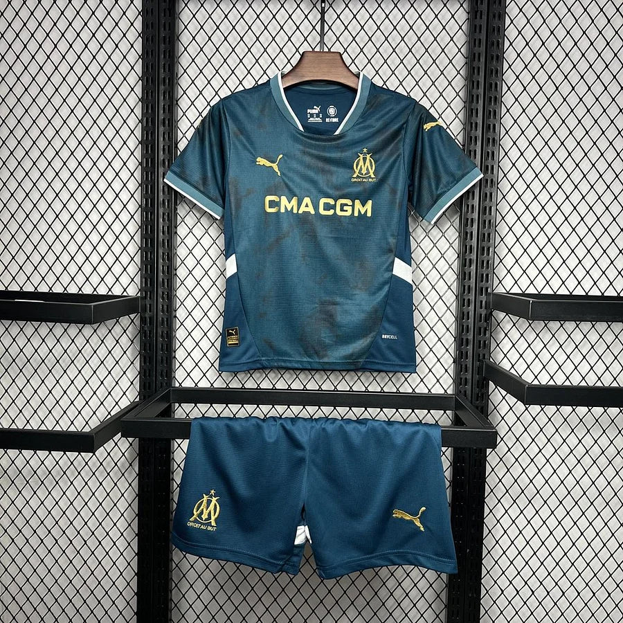 Kit Enfant Olympique Marseille 2024 2025 bleu