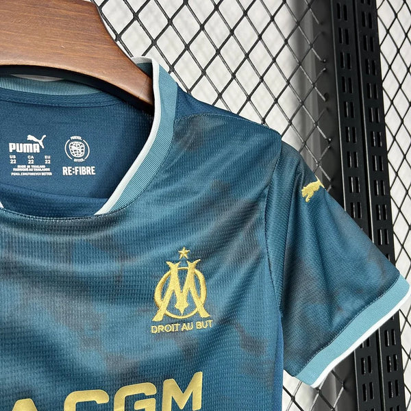 Kit Enfant Olympique Marseille 2024 2025 bleu