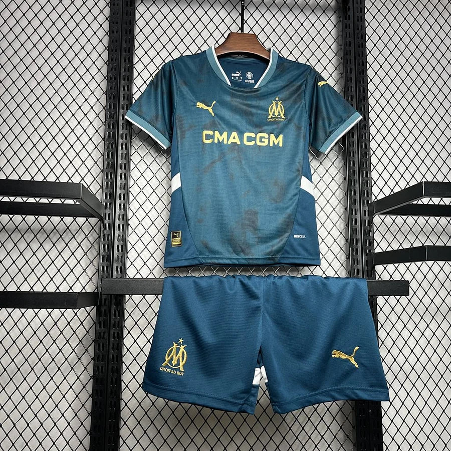 Kit Enfant Olympique Marseille 2024 2025 bleu