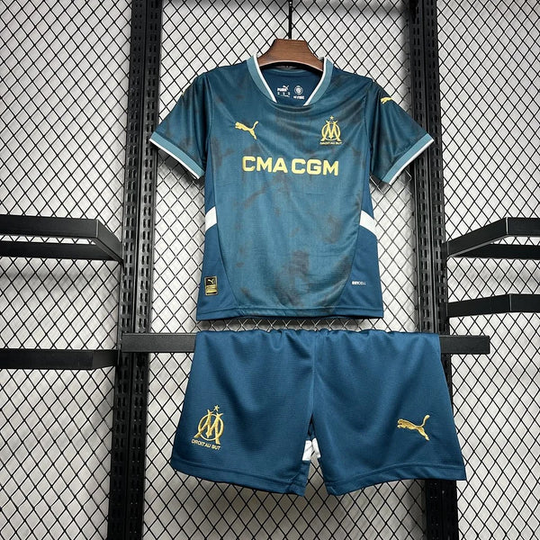 Kit Enfant Olympique Marseille 2024 2025 bleu