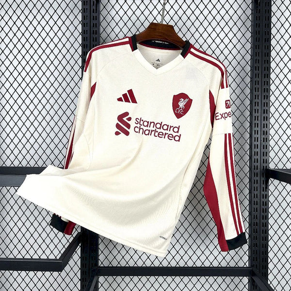 Maillot Foot Liverpool White 2025 2026 Manches Longues
