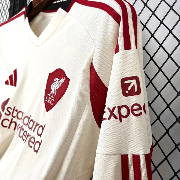 Maillot Foot Liverpool White 2025 2026 Manches Longues