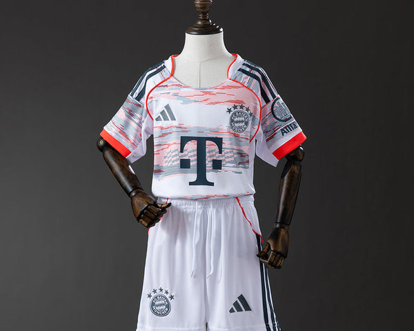 Kit enfant Bayern Munich maillot foot extérieur 2025 2026